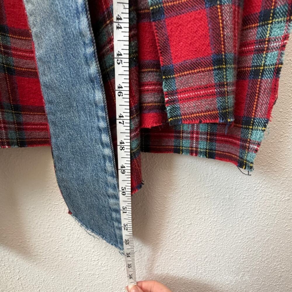 NWOT Greg Lauren Denim Studio Patchwork Plaid Kimono Coat Size S - Picture 15 of 15
